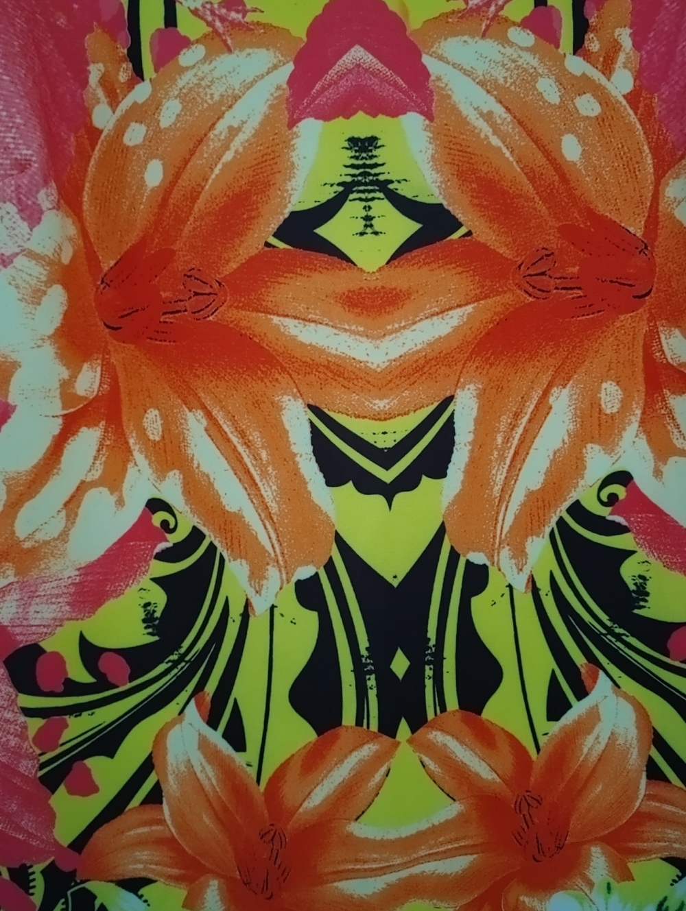 Soprano Vibrant Tropical Floral Bodycon Dress Fits Med-Large - Picture 4 of 5